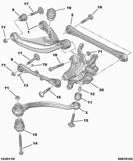 PEUGEOT 5178.47 - Тяга / стійка, підвіска колеса autozip.com.ua