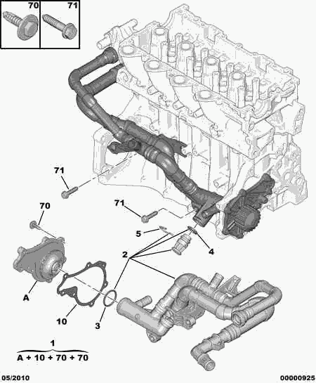 CITROËN 1201.G9 - Водяний насос autozip.com.ua