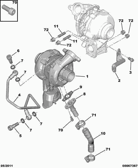 PEUGEOT 0379.68 - Маслопровод, компресор autozip.com.ua