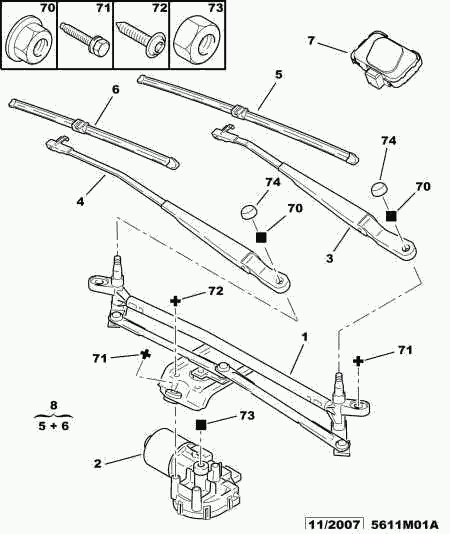 CITROËN/PEUGEOT 6426 YP - Щітка склоочисника autozip.com.ua