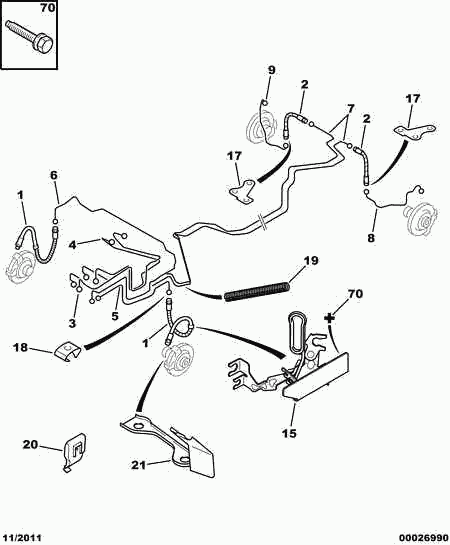 PEUGEOT 4806 98 - Гальмівний шланг autozip.com.ua