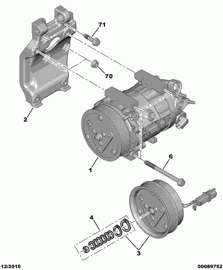 PEUGEOT 6453.RG - Компресор, кондиціонер autozip.com.ua