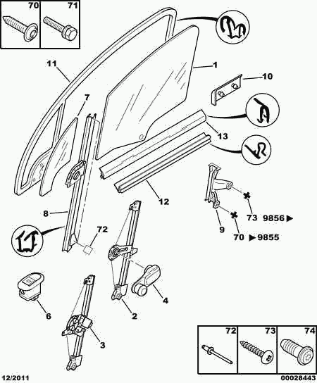 CITROËN/PEUGEOT 9221 AQ - Підйомний пристрій для вікон autozip.com.ua