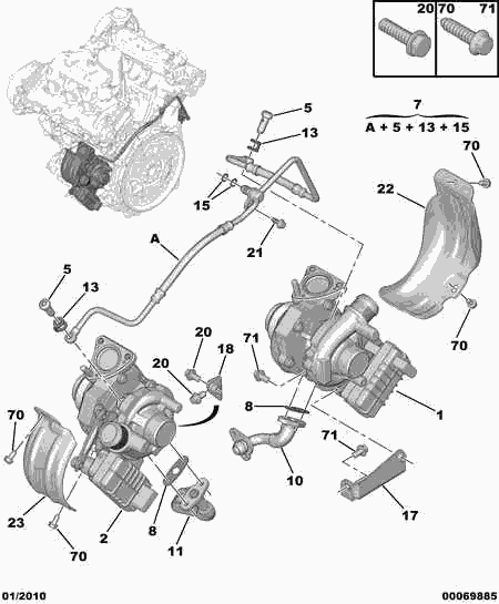 CITROËN/PEUGEOT 0380.25 - OIL RETURN TUBE SEAL autozip.com.ua