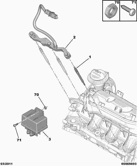 CITROËN/PEUGEOT 5960 77 - Свічка розжарювання autozip.com.ua