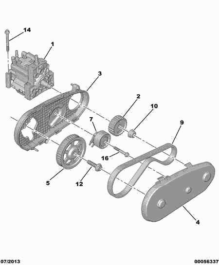 CITROËN 0829.C0 - Натяжна ролик, ремінь ГРМ autozip.com.ua