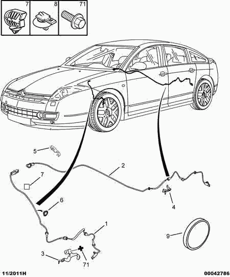 CITROËN/PEUGEOT 4545.G6 - Датчик ABS, частота обертання колеса autozip.com.ua