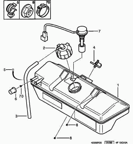 PEUGEOT 1306 F3 - Кришка, радіатор autozip.com.ua