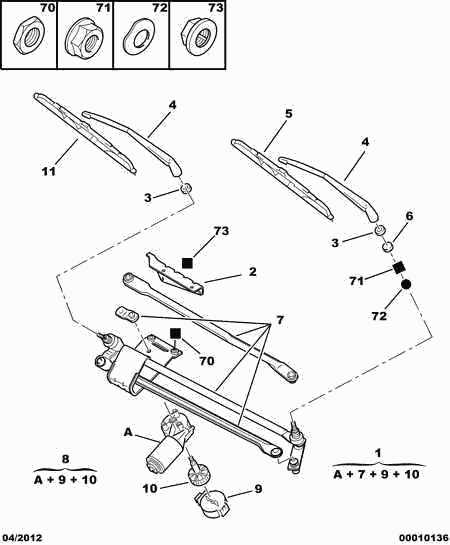 CITROËN 6405.L2 - Двигун склоочисника autozip.com.ua