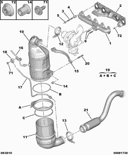 PEUGEOT 96 768 853 80 - Каталізатор autozip.com.ua