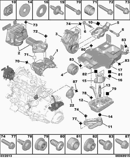 PEUGEOT 1807 GS - Подушка, підвіска двигуна autozip.com.ua