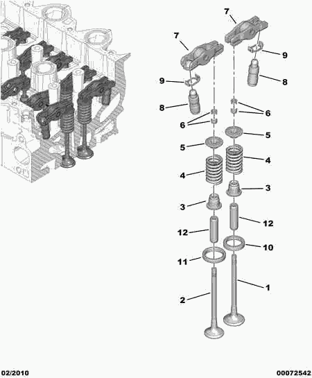 CITROËN/PEUGEOT 0942 89 - Штовхач, гидрокомпенсатор autozip.com.ua