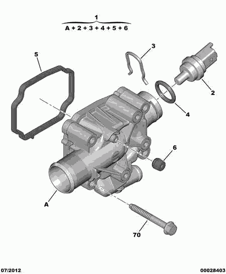 CITROËN/PEUGEOT 1336 Z0 - Термостат, охолоджуюча рідина autozip.com.ua