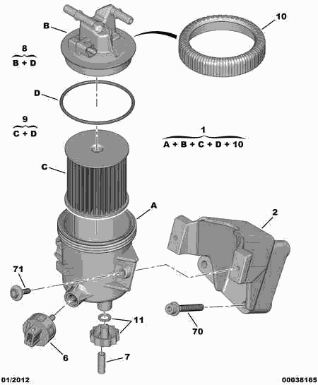 Lancia 1906 A5 - Корпус, фільтр очищення палива autozip.com.ua