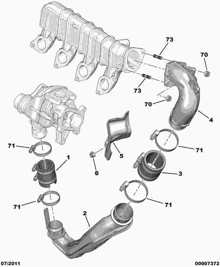 PEUGEOT 0382.FZ - Трубка нагнітається повітря autozip.com.ua