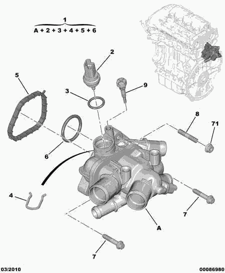 DS 1336 Z6 - Термостат, охолоджуюча рідина autozip.com.ua