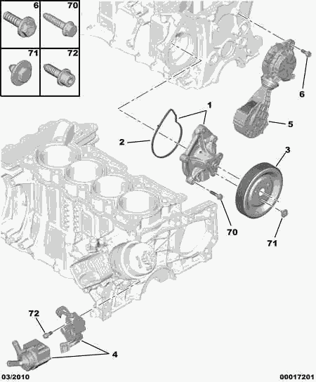 CITROËN 1201 L8 - Додатковий водяний насос autozip.com.ua