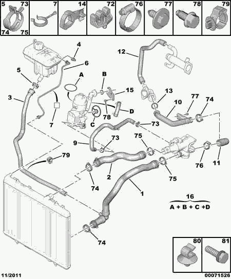 CITROËN/PEUGEOT 1323 JG - Шланг радіатора autozip.com.ua