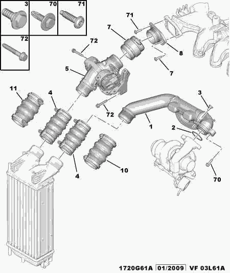 PEUGEOT 0382.GK - Трубка нагнітається повітря autozip.com.ua