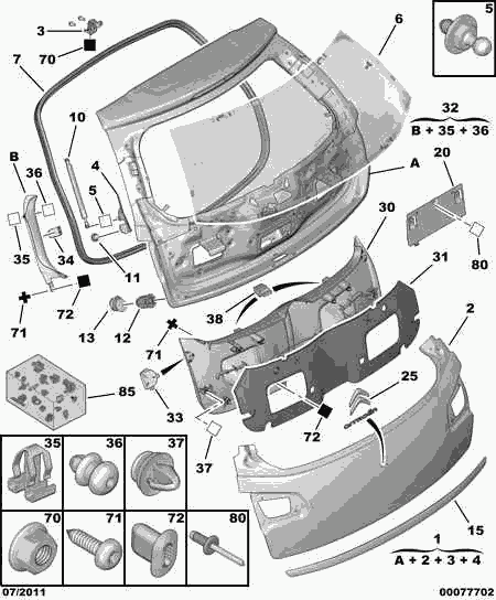 PEUGEOT 8731 T9 - Газова пружина, кришка багажник autozip.com.ua