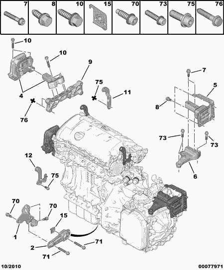 PEUGEOT 1806 96 - Подушка, підвіска двигуна autozip.com.ua