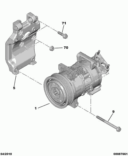 CITROËN/PEUGEOT 96 764 439 80 - Компресор, кондиціонер autozip.com.ua