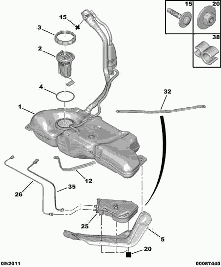 CITROEN 1531 51 - FUEL TANK SEAL autozip.com.ua