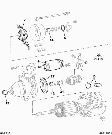 CITROËN 5825 65 - Втулка, вал стартера autozip.com.ua