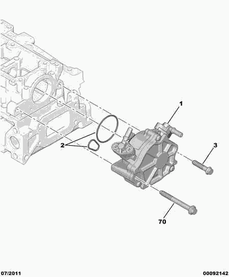 CITROËN 4556.24 - Комплект прокладок, вакуумний насос autozip.com.ua