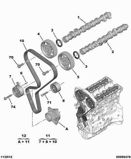 PEUGEOT 16 095 259 80 - Водяний насос + комплект зубчатого ременя autozip.com.ua