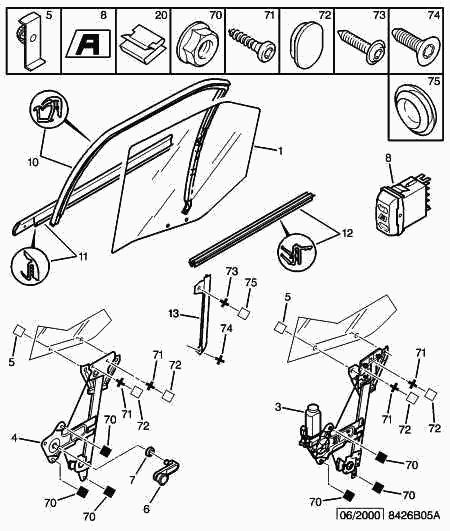 DS 9223 54 - Підйомний пристрій для вікон autozip.com.ua