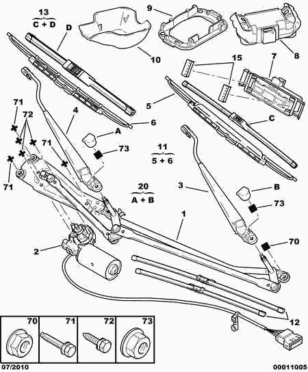 CITROËN 6423 L9 - Щітка склоочисника autozip.com.ua