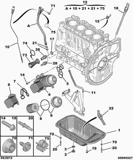 PEUGEOT 1103 N9 - Масляний радіатор, рухове масло autozip.com.ua