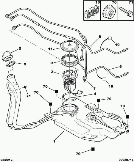 PEUGEOT 1525 CH - Модуль паливного насоса autozip.com.ua