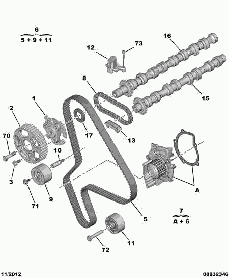 FIAT 0816 A6 - Ремінь ГРМ autozip.com.ua