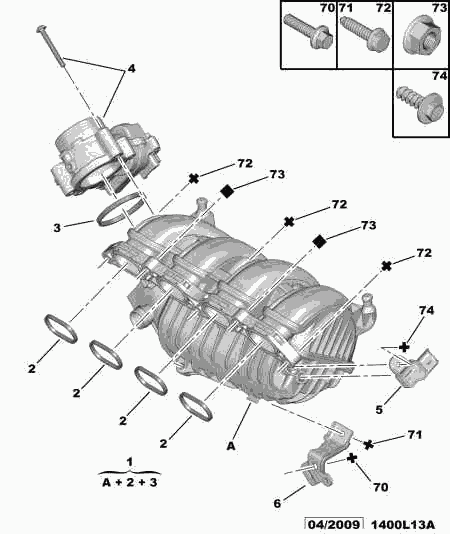 CITROËN 1636 36 - Патрубок дросельної заслінки autozip.com.ua