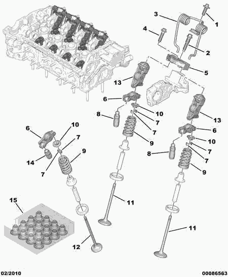 PEUGEOT 0942.87 - Штовхач, гидрокомпенсатор autozip.com.ua