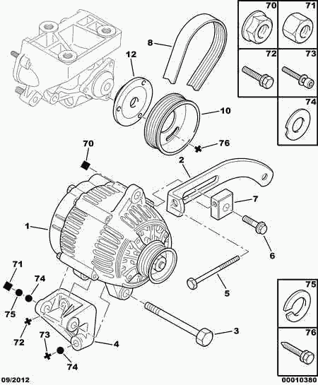 CITROËN/PEUGEOT 1280 65 - Поліклиновий ремінь autozip.com.ua