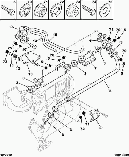 PEUGEOT 1626 37 - Клапан повернення ОГ autozip.com.ua