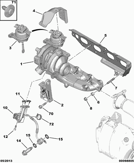 DS 98 009 431 80 - EXHAUST MANIFOLD GASKET autozip.com.ua