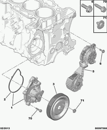 CITROËN 98 015 733 80 - Водяний насос autozip.com.ua