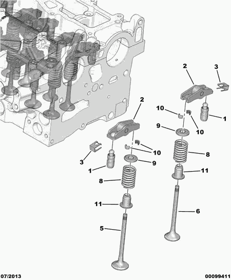 PEUGEOT 0942.86 - Штовхач, гидрокомпенсатор autozip.com.ua