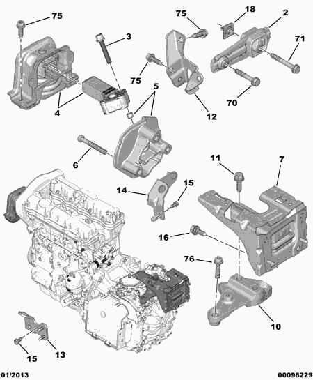 PEUGEOT 1839 J3 - Подушка, підвіска двигуна autozip.com.ua