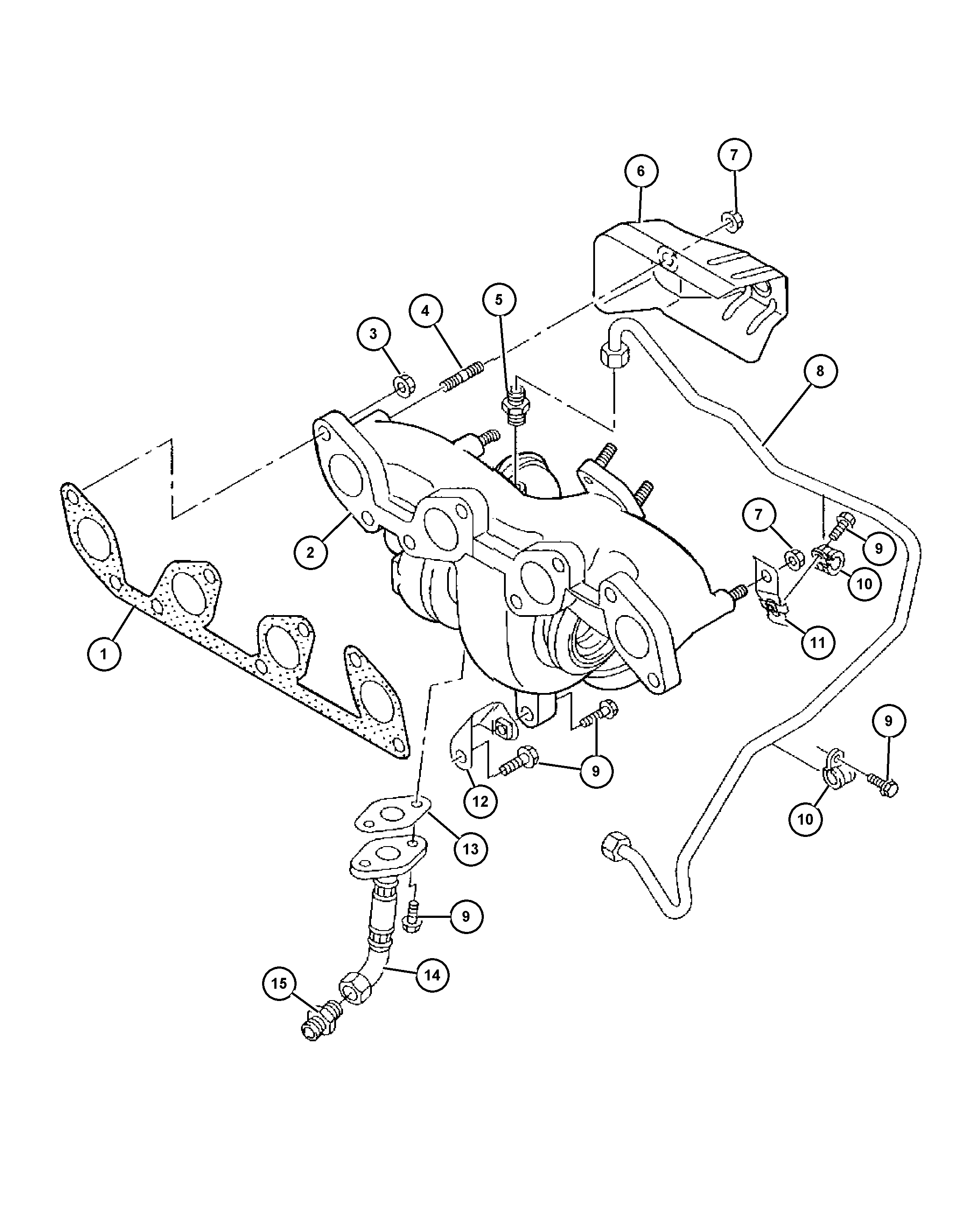 Seat 68000 634AA - Комплект прокладок, випускний колектор autozip.com.ua