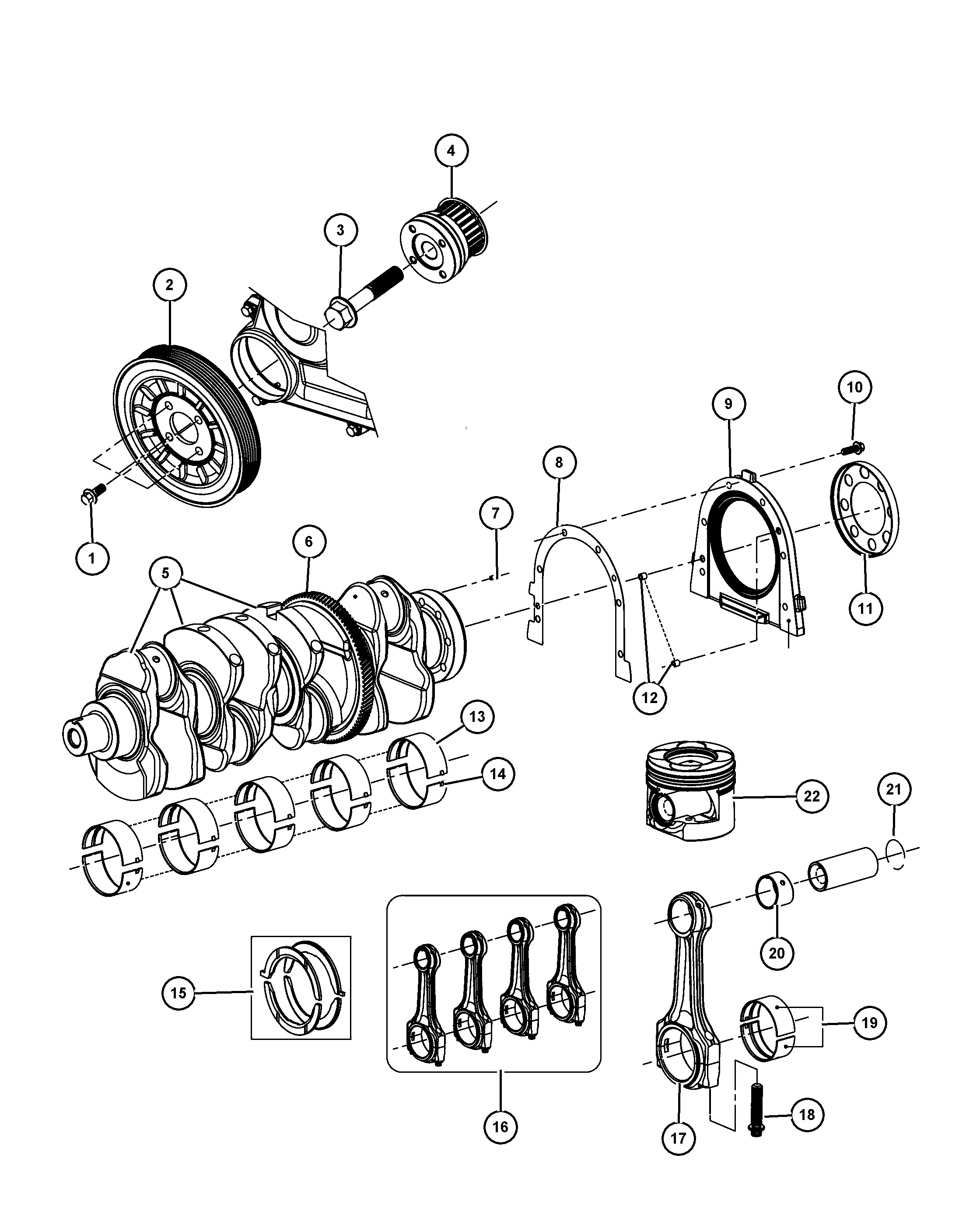 Jeep 68024 410AA - Ущільнене кільце, колінчастий вал autozip.com.ua