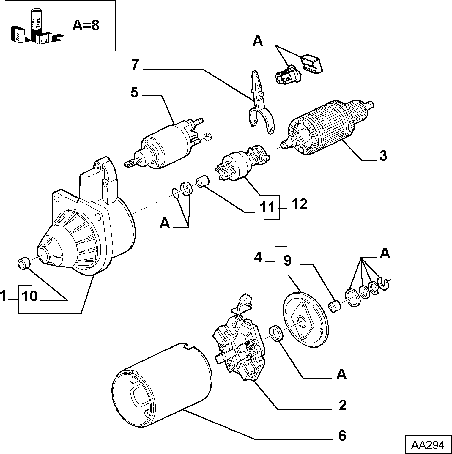 Lancia 9943559 - Втулка, вал стартера autozip.com.ua