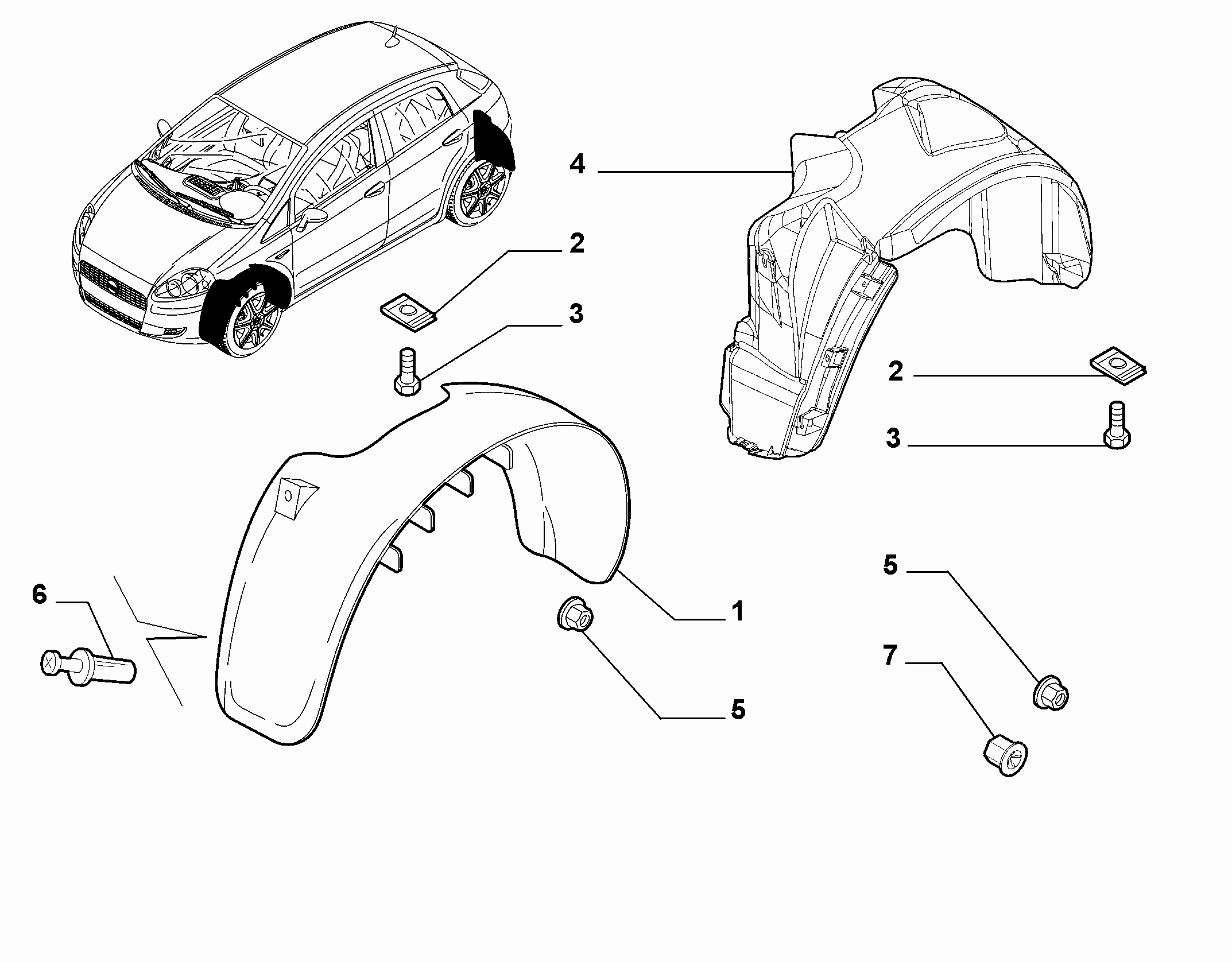 Alfarome/Fiat/Lanci 51781576 - Обшивка, колісна ніша autozip.com.ua