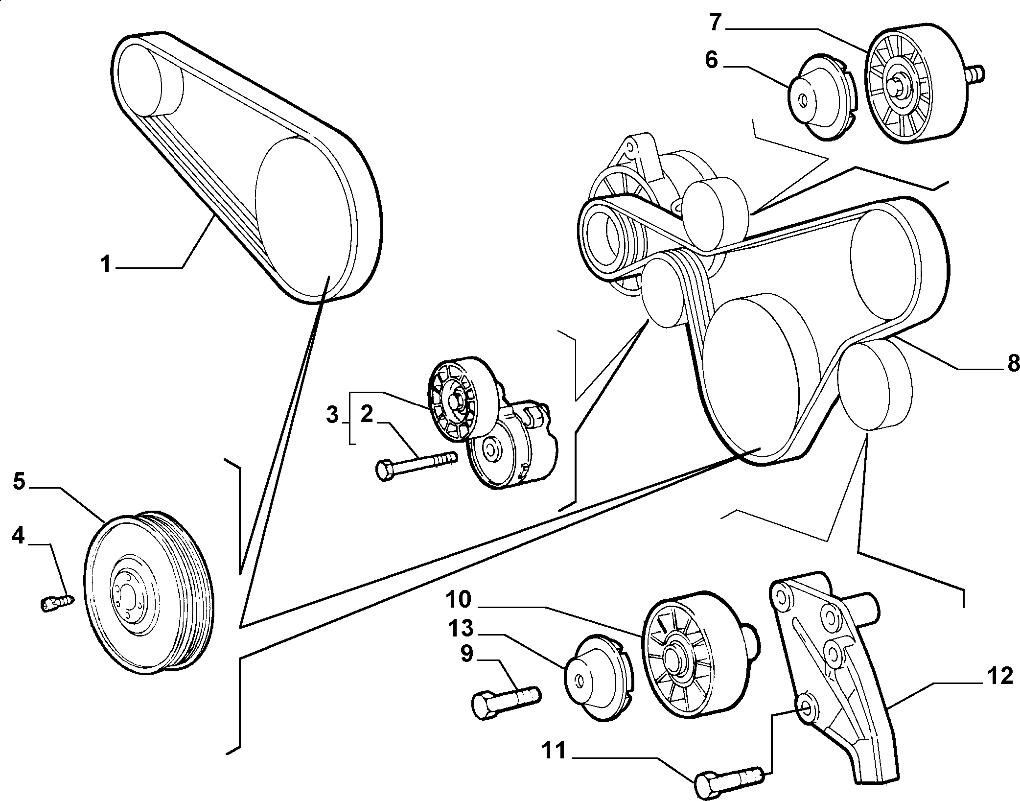 FIAT 46747484 - Поліклиновий ремінь autozip.com.ua