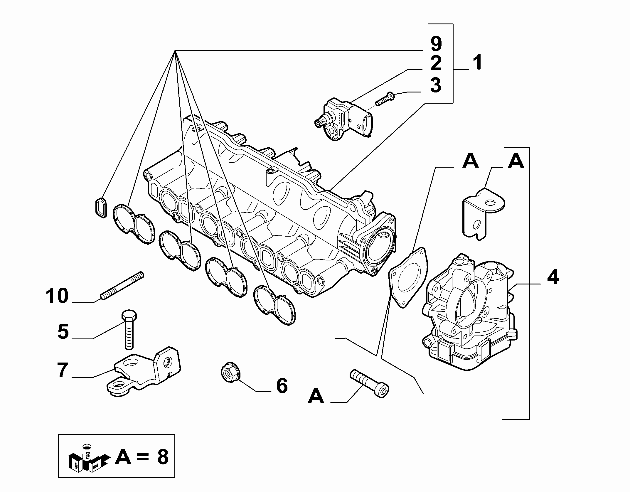 Jeep 55231270 - INTAKE MANIFOLD autozip.com.ua