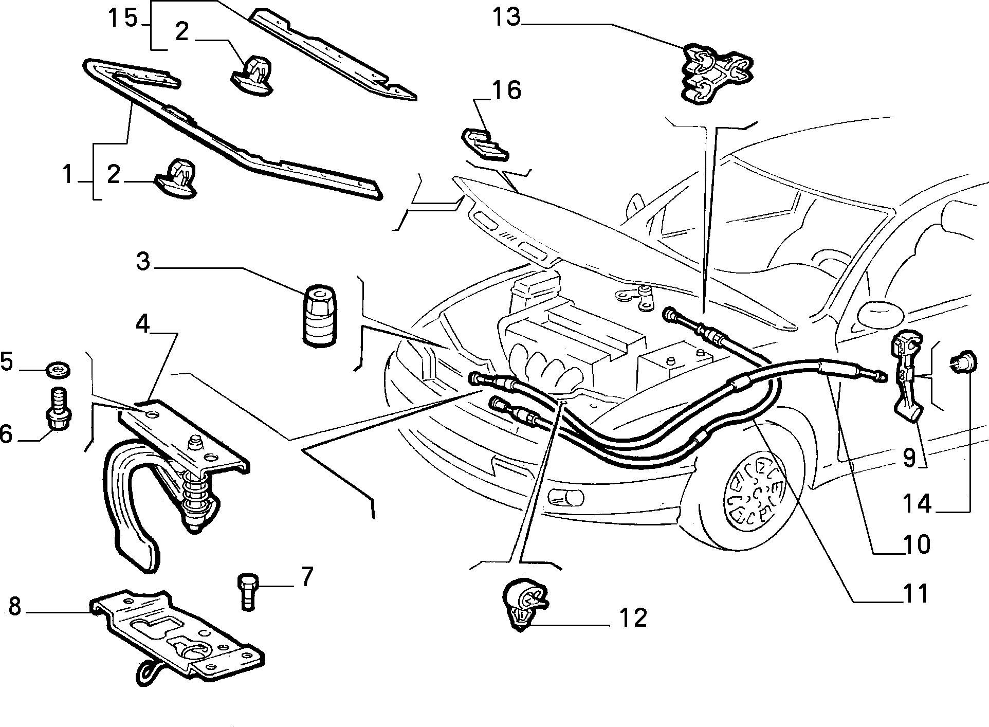 FIAT 7770.171 - Замок капота autozip.com.ua